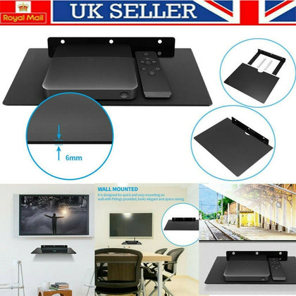 Set-Top Box Bracket Wall Mount Router DVD Player Shelf Under TV Stand Rack NEW