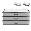 2X 90L Underbed Clothes Storage Bags Zipped Organizer Wardrobe Cube Closet Boxes