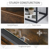 Vintage Glass Console Table Rustic Shelf Storage Industrial Sideboard Drawers