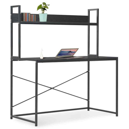 Large Metal Computer Desk Large Bookshelf Storage Home Office Writing PC Table