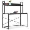 Large Metal Computer Desk Large Bookshelf Storage Home Office Writing PC Table