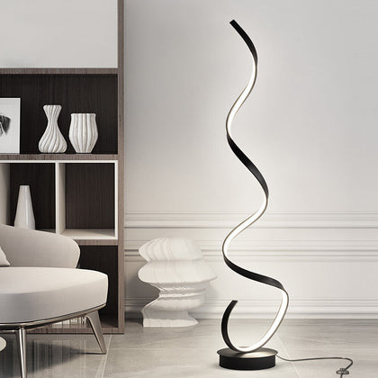 Curved Tall LED Floor Lamp Reading Standing Lamp Cool White LED Living Room Lamp