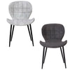 1/2x Kitchen Dining Chair Office Living Room Chair with fabric+ Metal