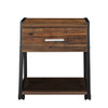 Wood Bedside Table Cabinet with Drawer Nightstand Storage Bedroom Furniture