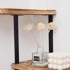 Rustic Wood Corner Shelf Home Display Storage Rack Wall Floating Shelf 3 Tier UK