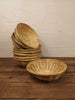 Vintage Round Baskets Set Of 10 Natural Bamboo Wicker Bread Storage Hamper Trays