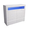 Sideboard Storage High Gloss Front Matt Body Cupboard Cabinet w/ LED Lights