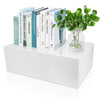 Bedside Table Floating Nightstand Wall-Mounted Shelf with Drawer White Wooden