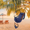 Hammock Hanging Chair Air Deluxe Sky Swing Outdoor Chair Solid Wood 250lbs Blue