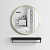 40-80 cm Large Round Wall Mounted Mirror Brushed Aluminum Frame Bathroom Office