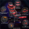 Gaming Chair with Footrest Ergonomic Racing Reclining Chair with Lumbar Support