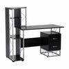 Computer Desk 2 Drawers Multi-Shelves Study Workstation PC Table Office