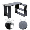 Black Corner L-Shape Computer Desk PC Laptop Table Home Office Study Writing