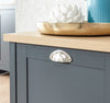 Blue Oak Top Shoe Storage Cabinet 2 Door Cupboard Two Tone Hallway Unit