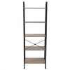 5 Tier Ladder Shelf Bookcase Bookshelf Storage Rack Metal Frame Display Stand