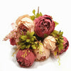 13 Heads Silk Peony Artificial Flowers Peony Wedding Bouquet Home Party Decor