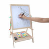 2 in1 Kid Easel Standing Dual Sided Blackboard Whiteboard Art Chalk Board Gift