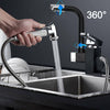 Kitchen Sink Mixer Taps 360° Swivel Spout With Pull Out Spray Faucet & 2 Hose