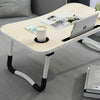 Folding Laptop Bed Tray Table Home Portable Lap Desk Notebook Breakfast Cup Slot