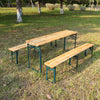 Garden Folding Beer Party Table Bench Outdoor Dining Wooden Furniture 4 Seater