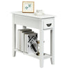 2-Tier End Table Sofa Bedside Table Nightstand Home Office Bookcase W/ Drawer