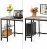 HOOBRO Computer Desk Office Desk with 2 Shelves Sturdy Writing Desk Metal Frame