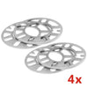 4X 5mm Universal Alloy Wheel Spacers Shims Spacer 4 And 5 Stud Fit