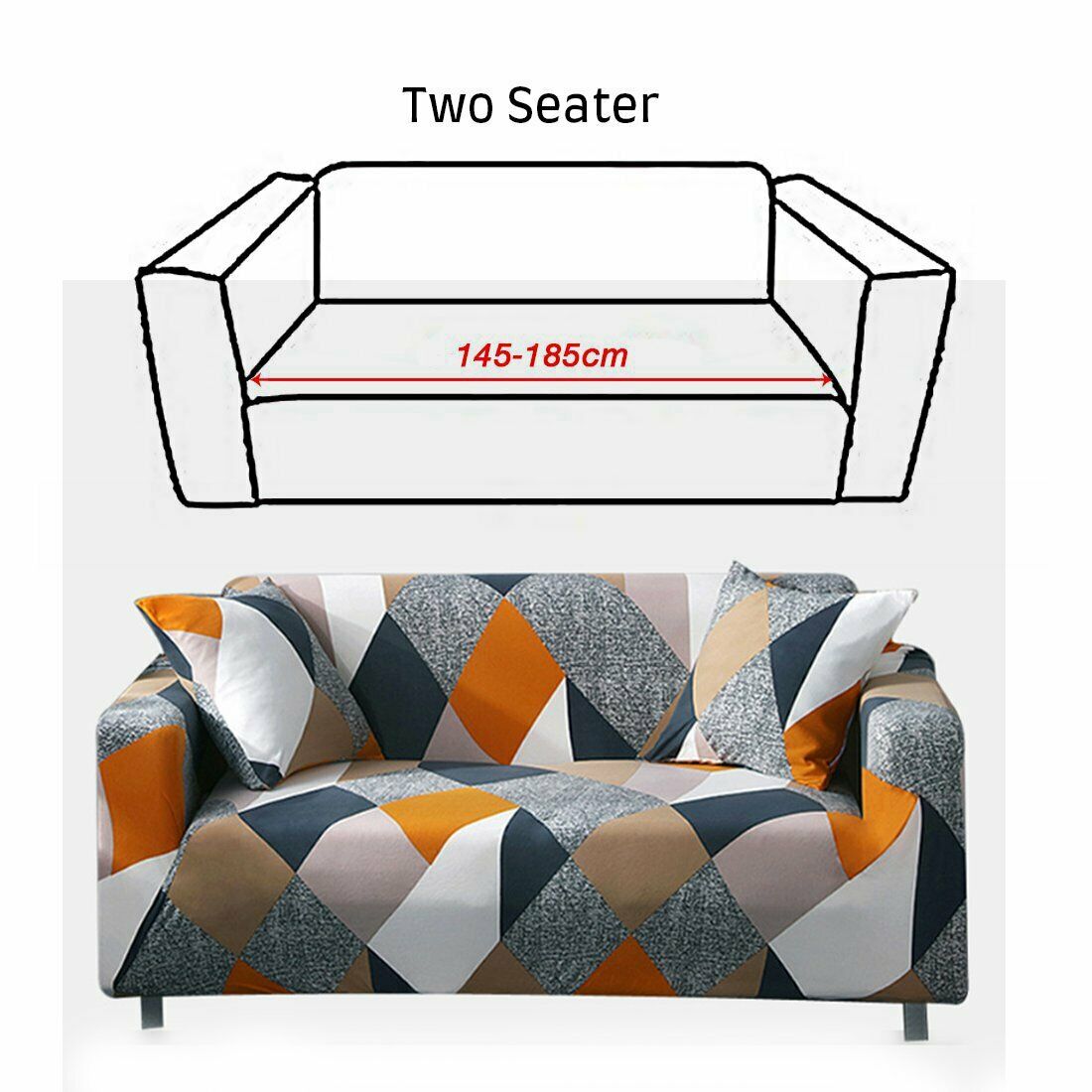 2/3 Seater Elastic Sofa Covers Slipcover Settee Stretch Floral Couch Protector