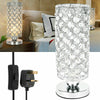 Modern Crystal Table Lamp Bedroom lights Bedside Lamp Desk Table Light Fixtures (Silver)