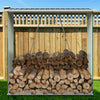 Galvanised Steel Firewood Log Storage Shed Outdoor Garden Wood Log Shelter Stand