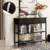 Industrial 100cm Console Table Entryway Table Narrow Sofa Side Table 2 Drawers