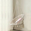 Hanging Macrame Hammock Chair Cotton Woven Rope Swing Chair Seat Beige Ace