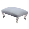 Velvet Foot Stool Footrest Living Room Hallway Chair Pouffe Seat With Metal Legs