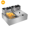 10L/20L Commercial Electric Deep Fat Fryer Chip Single Double Tank Frying UK