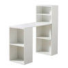 White Office Computer Desk with 4 Tier Shelves PC Laptop Study Table Workstation