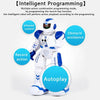New Intelligent Robot RC Remote Control Smart Action Music Kids Toy Gift Blue UK
