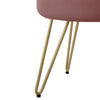 Velvet Pouffe Foot Stool Dressing Table Chair Bedroom Living Room Golden Legs UK