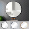 Slim Metal Frame Circular Round Glass Bathroom Bedroom Entryway Vanity Mirror