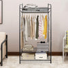 Coat Stand Shoe Rack with Shelves & Hanging Rail Storage Hall Entryway Bedroom