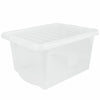 Wham Plastic Storage Shelf Box Stackable Containers Clear With Secure Clip Lid