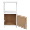 White Bedside Table Bathroom / Hallway Cabinet Cupboard Slim/Small With Storage