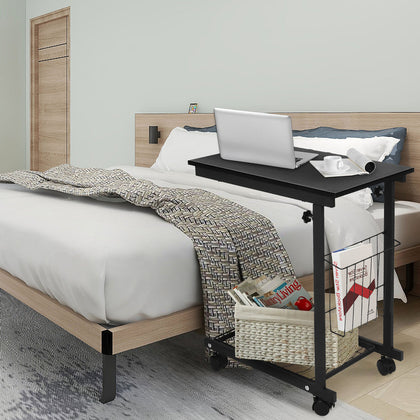 Over Bed Desk Sturdy Rolling Wheel Laptop Desk Portable Over Bed/Sofa Table