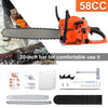 Powerful Chainsaw Electric 2200W 20"Bar Chain Heavy Duty Cordless 58cc Garden UK