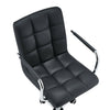 Cushioned Computer Office Desk Chair Chrome Legs Lift Swivel PU Leather Chair UK