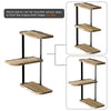 3 Tiers Rustic Wood Corner Shelf Home Display Storage Rack Wall Floating Shelf