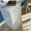 White Black Oak Desk 1 Drawer 1 Door Compact Computer Workstation Home Office