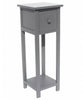 Rectangular Telephone Table With Drawer Hallway Tall Table Pedestal Grey