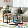 Coffee Table Set of 2 Round End Table Industrial Side Table Living Room Tables