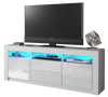TV Unit 160cm Modern Cabinet Stand Sideboard High Gloss/Matt Doors With Free LED