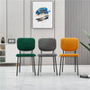2/4PCS Dining Chairs Set Velvet Padded Seat Metal Legs Kitchen Chair Home Office